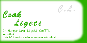 csak ligeti business card